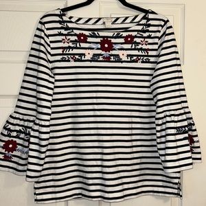 Detailed Striped JCrew Top